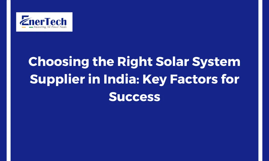 solar system suppliers in india