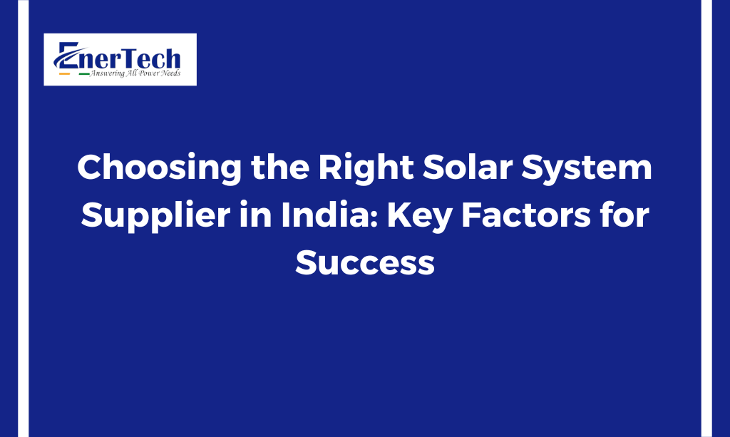Solar System Supplier in India
