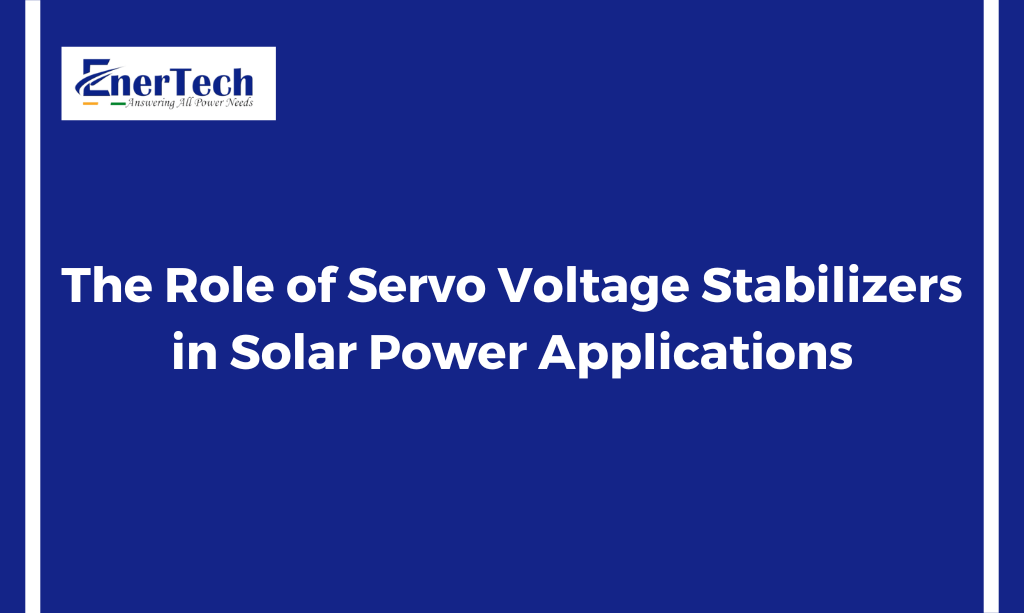 servo voltage stabilizer